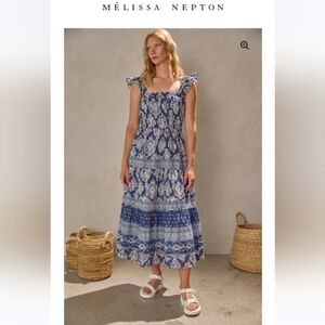 Melissa Nepton Organic Cotton Navy Demi dress size Large